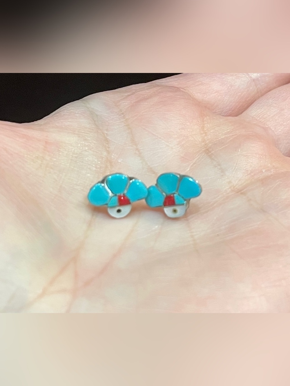 Zuni Sunface Sterling Studs